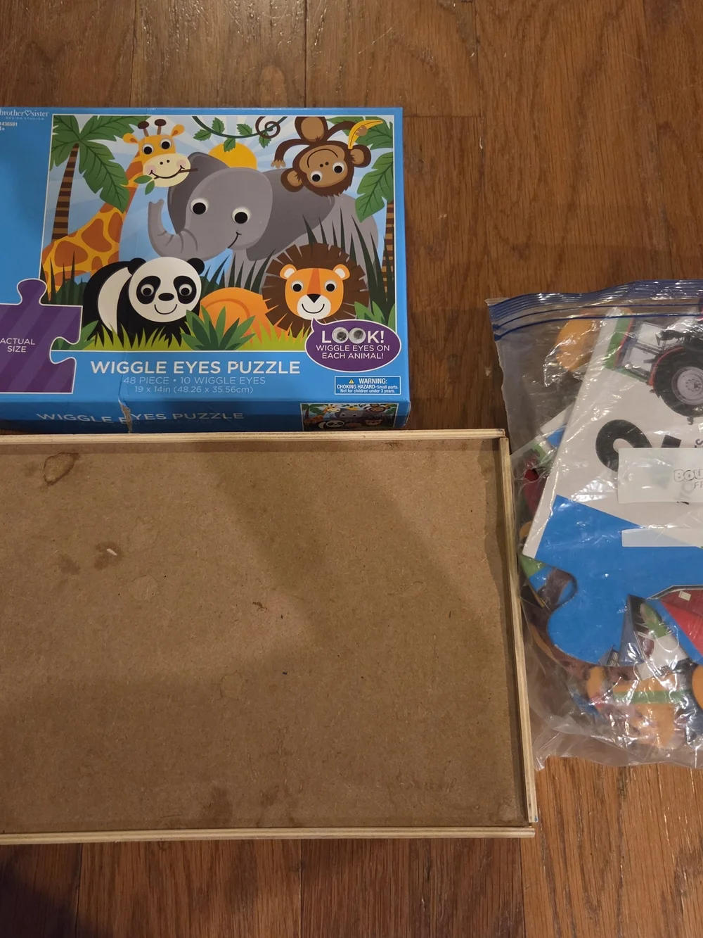 Wiggle Eyes Puzzle - Colorful Animal Kids Toy (Blue)